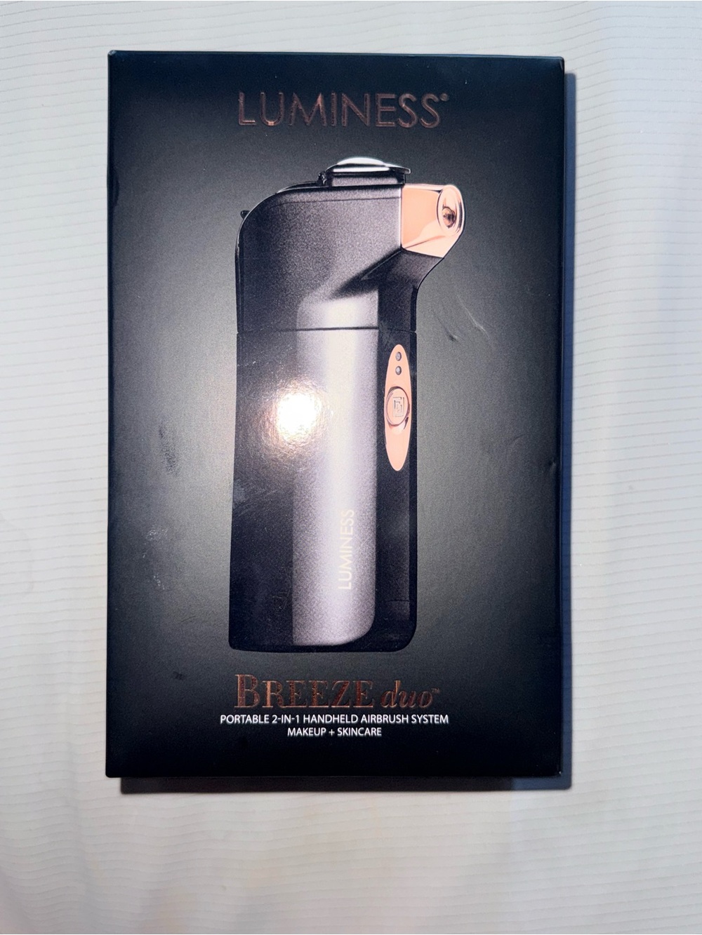 Luminess Handheld Airbrush System - Black & Rose Gold Accents (never used)